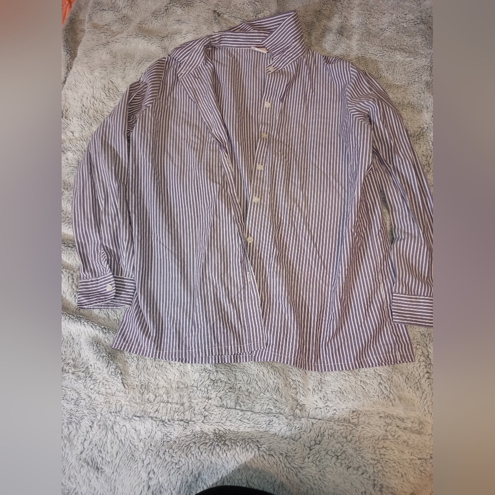 Pin stripe button down